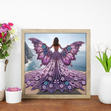 Load image into Gallery viewer, Angel Wings Girl 30*30CM(Canvas) Partial Special Shaped Drill Diamond Painting