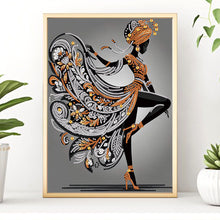 Load image into Gallery viewer, Black Girl 30*40CM(Canvas) Partial Special Shaped Drill Diamond Painting