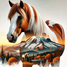 Load image into Gallery viewer, Snow Mountain Horse 40*40CM(Canvas) Full Round Drill Diamond Painting