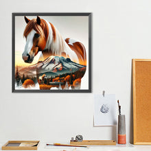 Load image into Gallery viewer, Snow Mountain Horse 40*40CM(Canvas) Full Round Drill Diamond Painting