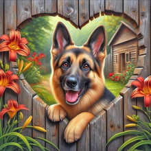 Load image into Gallery viewer, Heartwarming Sheepdog-Dog 30*30CM(Canvas) Full Round Drill Diamond Painting