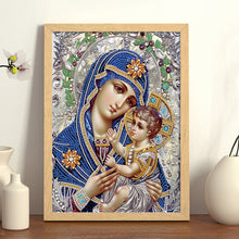 Load image into Gallery viewer, The Virgin Mary 30*40CM(Canvas) Partial Special Shaped Drill Diamond Painting