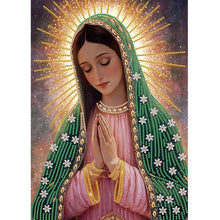 Load image into Gallery viewer, The Virgin Mary 30*40CM(Canvas) Partial Special Shaped Drill Diamond Painting