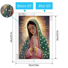 Load image into Gallery viewer, The Virgin Mary 30*40CM(Canvas) Partial Special Shaped Drill Diamond Painting