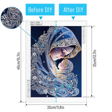 Load image into Gallery viewer, The Virgin Mary 30*40CM(Canvas) Partial Special Shaped Drill Diamond Painting