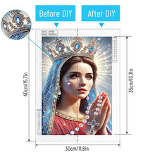 Load image into Gallery viewer, The Virgin Mary 30*40CM(Canvas) Partial Special Shaped Drill Diamond Painting