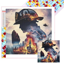 Load image into Gallery viewer, Firefighters In An American Fire 40*40CM(Picture) Full Square Drill Diamond Painting