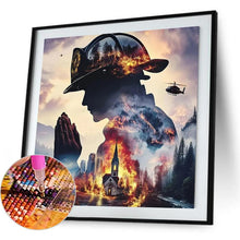 Load image into Gallery viewer, Firefighters In An American Fire 40*40CM(Picture) Full Square Drill Diamond Painting