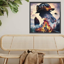 Load image into Gallery viewer, Firefighters In An American Fire 40*40CM(Picture) Full Square Drill Diamond Painting