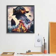 Load image into Gallery viewer, Firefighters In An American Fire 40*40CM(Picture) Full Square Drill Diamond Painting