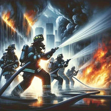 Load image into Gallery viewer, Firefighters In An American Fire 40*40CM(Picture) Full Square Drill Diamond Painting