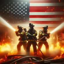 Load image into Gallery viewer, Firefighters In An American Fire 40*40CM(Picture) Full Square Drill Diamond Painting