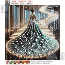 Load image into Gallery viewer, Girl In A Dress With A Skirt Hem 30*30CM(Canvas) Partial Special Shaped Drill Diamond Painting
