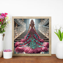 Load image into Gallery viewer, Girl In A Dress With A Skirt Hem 30*30CM(Canvas) Partial Special Shaped Drill Diamond Painting