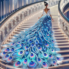 Load image into Gallery viewer, Girl In A Dress With A Skirt Hem 30*30CM(Canvas) Partial Special Shaped Drill Diamond Painting