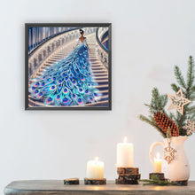 Load image into Gallery viewer, Girl In A Dress With A Skirt Hem 30*30CM(Canvas) Partial Special Shaped Drill Diamond Painting