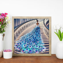 Load image into Gallery viewer, Girl In A Dress With A Skirt Hem 30*30CM(Canvas) Partial Special Shaped Drill Diamond Painting
