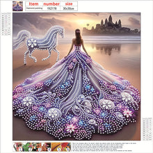 Load image into Gallery viewer, Girl In A Dress With A Skirt Hem 30*30CM(Canvas) Partial Special Shaped Drill Diamond Painting