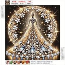 Load image into Gallery viewer, Girl In A Dress With A Skirt Hem 30*30CM(Canvas) Partial Special Shaped Drill Diamond Painting