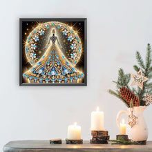 Load image into Gallery viewer, Girl In A Dress With A Skirt Hem 30*30CM(Canvas) Partial Special Shaped Drill Diamond Painting