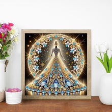 Load image into Gallery viewer, Girl In A Dress With A Skirt Hem 30*30CM(Canvas) Partial Special Shaped Drill Diamond Painting
