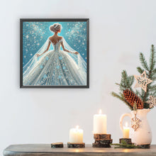 Load image into Gallery viewer, Girl In A Dress With A Skirt Hem 30*30CM(Canvas) Partial Special Shaped Drill Diamond Painting