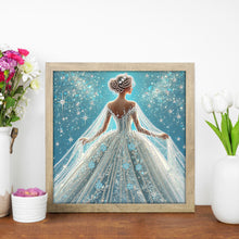 Load image into Gallery viewer, Girl In A Dress With A Skirt Hem 30*30CM(Canvas) Partial Special Shaped Drill Diamond Painting