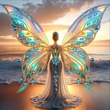Load image into Gallery viewer, Angel Wings Girl 30*30CM(Canvas) Partial Special Shaped Drill Diamond Painting