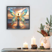 Load image into Gallery viewer, Angel Wings Girl 30*30CM(Canvas) Partial Special Shaped Drill Diamond Painting