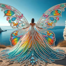 Load image into Gallery viewer, Angel Wings Girl 30*30CM(Canvas) Partial Special Shaped Drill Diamond Painting