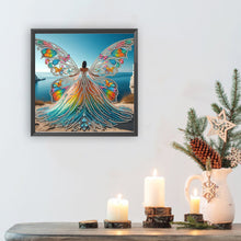 Load image into Gallery viewer, Angel Wings Girl 30*30CM(Canvas) Partial Special Shaped Drill Diamond Painting