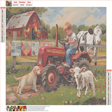 Load image into Gallery viewer, Farm Child 50*40CM(Canvas) Full Round Drill Diamond Painting