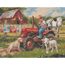 Load image into Gallery viewer, Farm Child 50*40CM(Canvas) Full Round Drill Diamond Painting