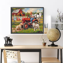 Load image into Gallery viewer, Farm Child 50*40CM(Canvas) Full Round Drill Diamond Painting
