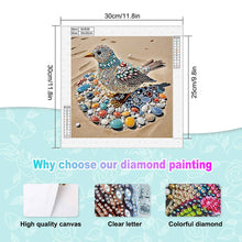 Load image into Gallery viewer, Abstract Pebble Bird 30*30CM(Canvas) Partial Special Shaped Drill Diamond Painting