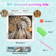 Load image into Gallery viewer, Abstract Art Sun And Moon Goddess 30*30CM(Canvas) Partial Special Shaped Drill Diamond Painting