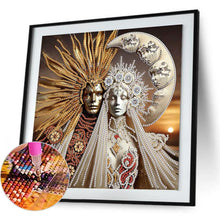 Load image into Gallery viewer, Abstract Art Sun And Moon Goddess 30*30CM(Canvas) Partial Special Shaped Drill Diamond Painting