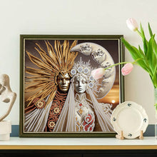 Load image into Gallery viewer, Abstract Art Sun And Moon Goddess 30*30CM(Canvas) Partial Special Shaped Drill Diamond Painting