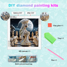 Load image into Gallery viewer, Abstract Chess Goddess 30*30CM(Canvas) Partial Special Shaped Drill Diamond Painting