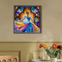 Load image into Gallery viewer, Partial AB - Cinderella Glass Painting 40*40CM(Picture) Full Round Drill Diamond Painting