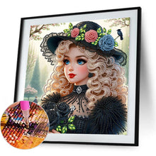 Load image into Gallery viewer, Elegant Little Girl 30*30CM(Canvas) Partial Special Shaped Drill Diamond Painting