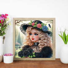 Load image into Gallery viewer, Elegant Little Girl 30*30CM(Canvas) Partial Special Shaped Drill Diamond Painting