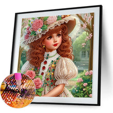 Load image into Gallery viewer, Elegant Little Girl 30*30CM(Canvas) Partial Special Shaped Drill Diamond Painting