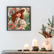 Load image into Gallery viewer, Elegant Little Girl 30*30CM(Canvas) Partial Special Shaped Drill Diamond Painting