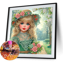 Load image into Gallery viewer, Elegant Little Girl 30*30CM(Canvas) Partial Special Shaped Drill Diamond Painting