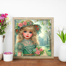 Load image into Gallery viewer, Elegant Little Girl 30*30CM(Canvas) Partial Special Shaped Drill Diamond Painting
