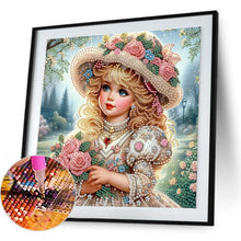 Load image into Gallery viewer, Elegant Little Girl 30*30CM(Canvas) Partial Special Shaped Drill Diamond Painting