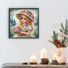 Load image into Gallery viewer, Elegant Little Girl 30*30CM(Canvas) Partial Special Shaped Drill Diamond Painting