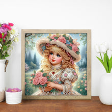 Load image into Gallery viewer, Elegant Little Girl 30*30CM(Canvas) Partial Special Shaped Drill Diamond Painting