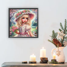 Load image into Gallery viewer, Elegant Little Girl 30*30CM(Canvas) Partial Special Shaped Drill Diamond Painting